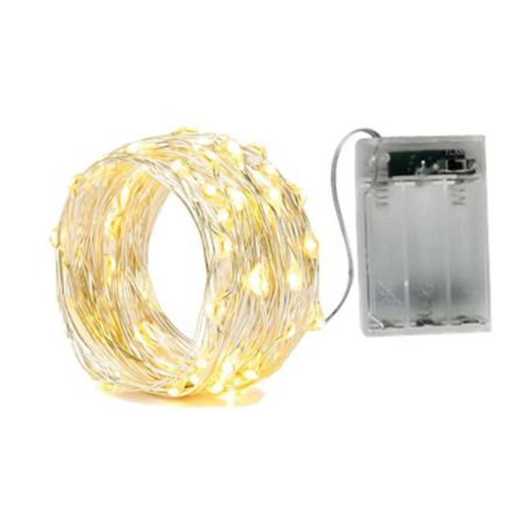 1 Pack Fairy Lights Battery Powered, 5m 50 LED String Lights for Bedroom Christmas Party Wedding Decorations
