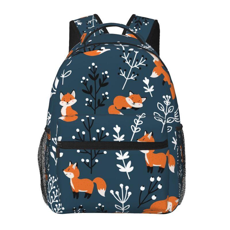 Cute Foxes Pattern Kawaii Backpack Unisex Travel Bag Lightweight Casual Daypack Students School Bookbags Laptop Backpack