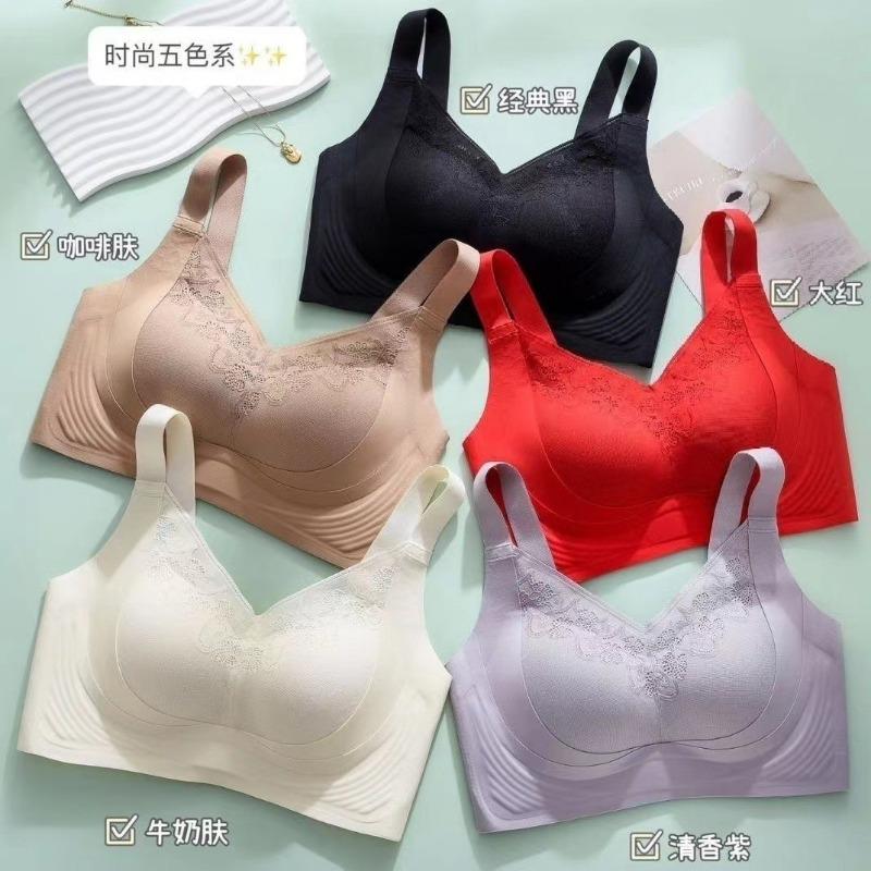 Women Plus Size Full Cup Thin Seamless Bra Reduce Bust Size Adjusting Underwear