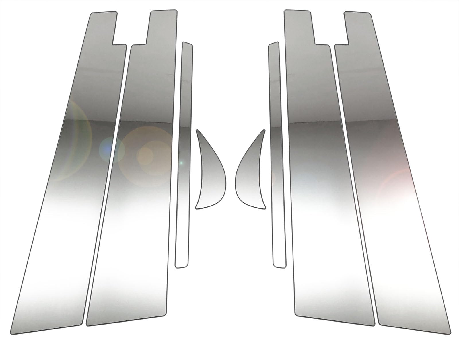 

BRIGHTZ Stainless Steel Plated Pillar Panels with Visor for Toyota Camry Ultra-Mirror AXVH70/H75 (8-Piece Set) [PIL-SIL-481]