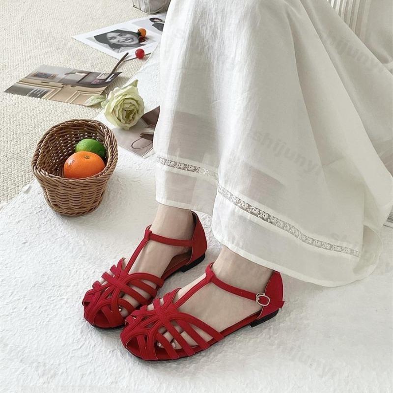 Fashion Women's Woven Designed Hollow Breathable Casual Sandals 2025 Summer Bohemian Style Fashion Comfortable Outdoor Beach Cool Shoes