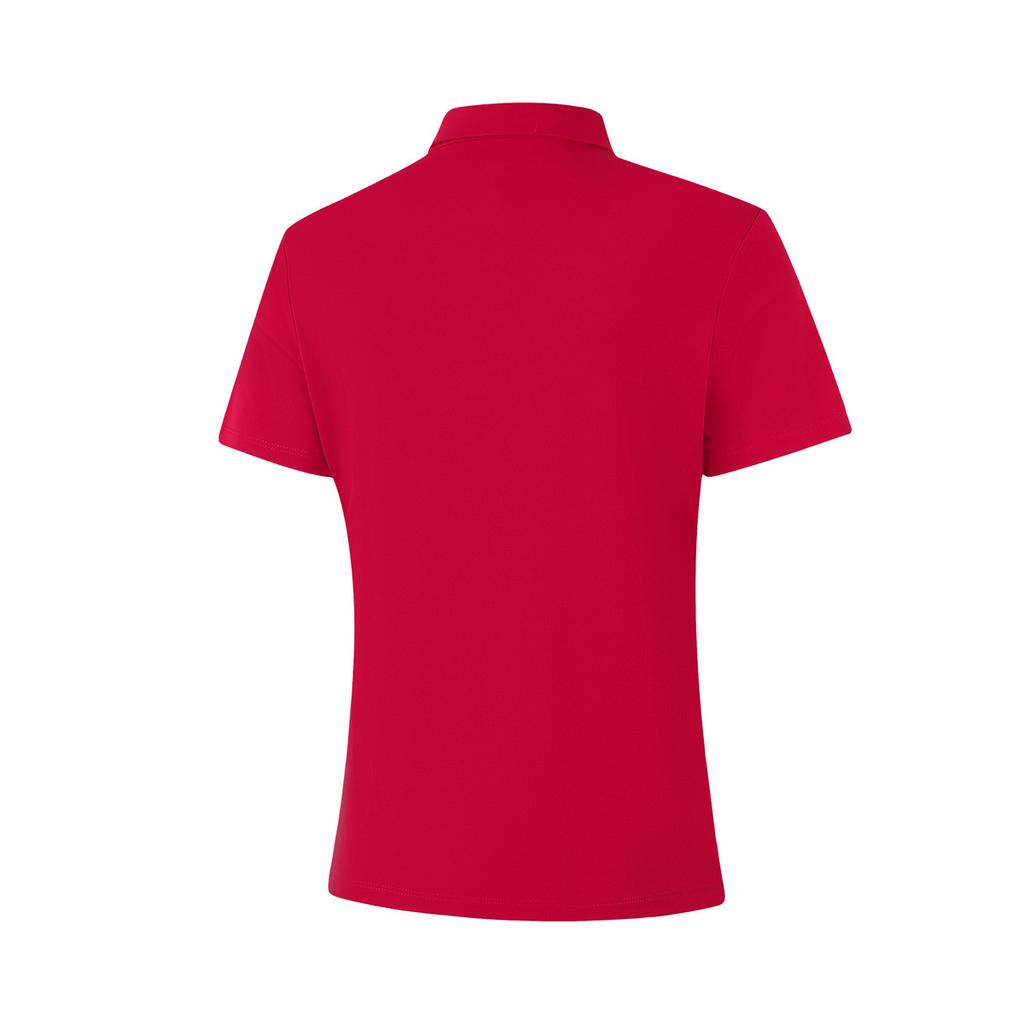 Li Ning Comfortable Breathable Polo Shirt Women Tops Bull-Red APLW242-6