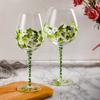 Painted medieval tulip goblet 400-800ML high-value crystal glass juice home red wine