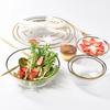 Nordic Glod Charger Glass Dinner Dish Plate Salad Soup Fruit Bowl Dessert Bead Wedding Plate Decorative Tableware