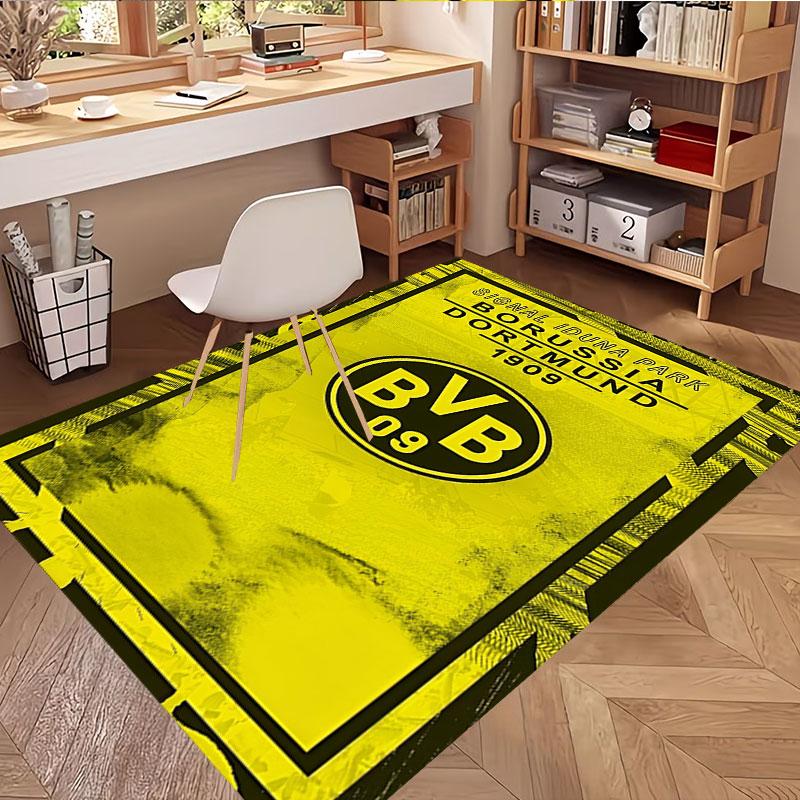 Borussia Dortmund Print Rug, Washable Floor Carpet, For Entryway Dorm Laundry Room Office Study, Home Decor Birthday Christmas Gift