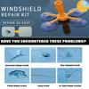 Windshield Repair Kit, Glass Repair Fluid 4pcs Car Glass Repair Kit, Windshield Crack Repair Kit Glass Repair Fluid Quick Fix For Chips, Cracks