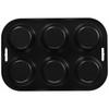 Pearl Metal Bake Easy High Clean Coat Muffin Pan, 6-Cavity, D-2686