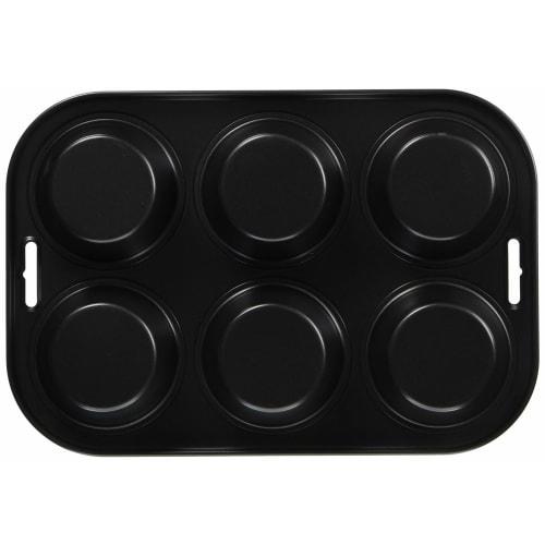 Pearl Metal Bake Easy High Clean Coat Muffin Pan, 6-Cavity, D-2686