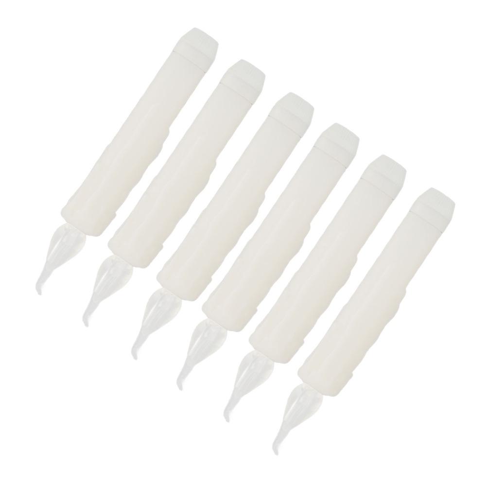 6 Pcs Smokeless Taper Candles Reusable Long Strip Candle Lights LED Taper Candles  Christmas Decor