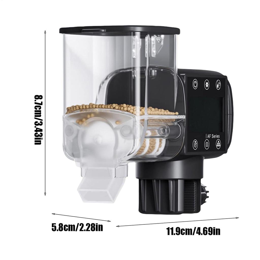 Aquarium Feeder Battery Powered Fish Food Feeder With Timer Programmable Feeding Machine With Digital Display