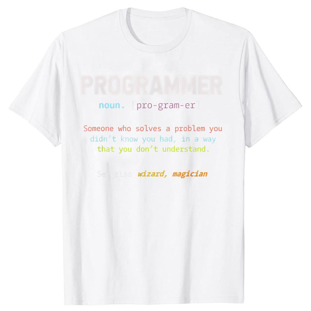 Computer Geek Nerd Gift Funny Programmer TShirt Men Clothing Fashion T Shirts Cotton Short Sleeve Oversized Loose Tshirt Tops