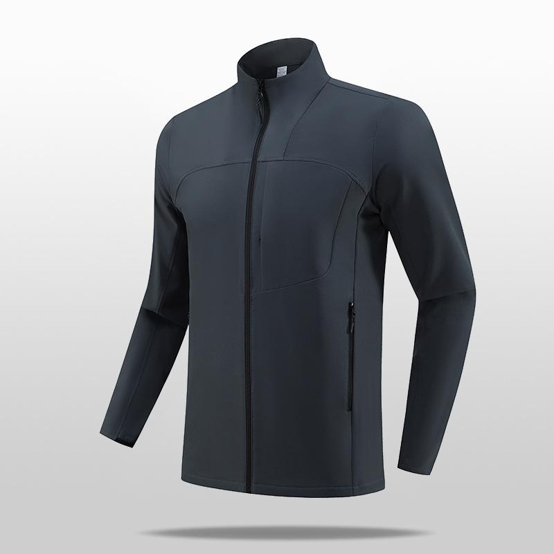 

Outdoor Soft Shell Sports Jacket Men s Quick-drying Breathable Running Zipper Hooded Casual Clothes Long Sleeve Jacket M