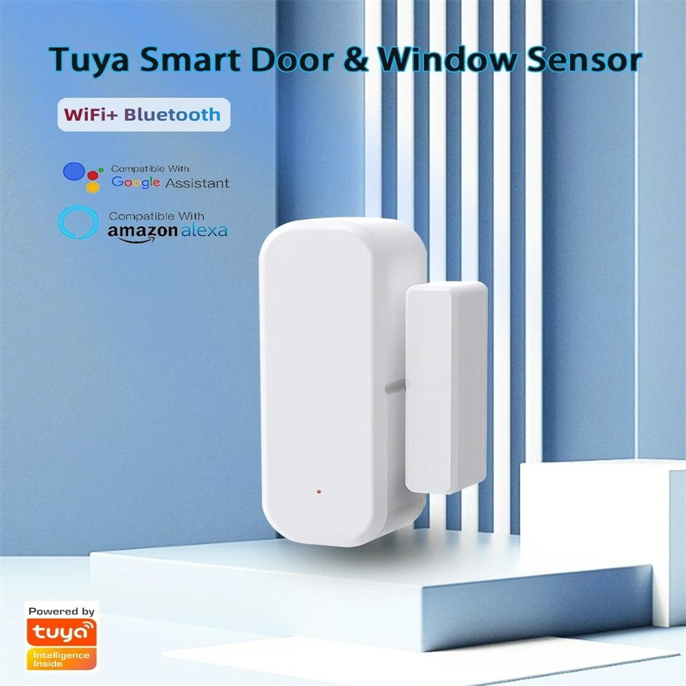 Smart WiFi Wireless Door Sensor Smart Home Open Close Detector Smart Life App Control Notification Compatible with Alexa Google