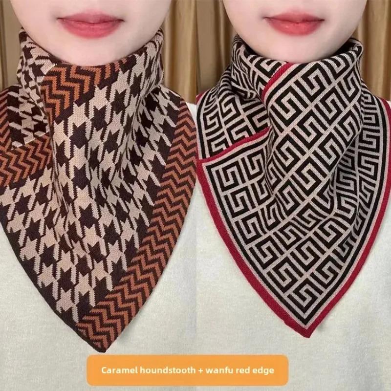 Fashionable Autumn Winter Neck Warmer New Style Korean Version Versatile Warm Elegant Triangle Scarf Neck Protection for Neck