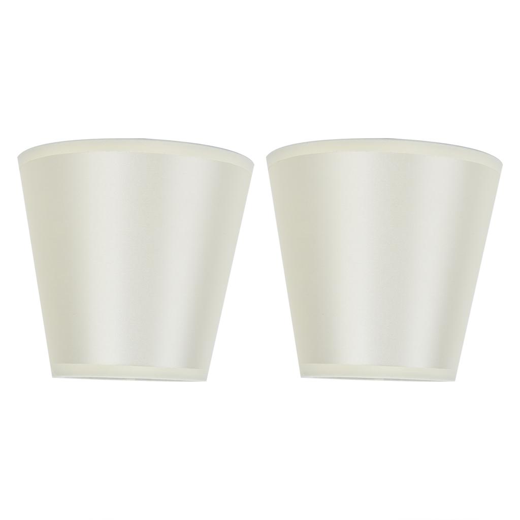 2PCS Modern Fabric Lampshade Clip On Wall Lamp Chandelier Lamp Shade for E14 Screw Table LightPT11 Beige