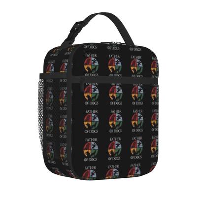 Bestselling Father Of Dogs Canvas Texture Insulated Food Bag Daily Outdoor Bento Bag