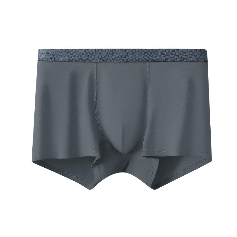 Men's Combed Cotton Antibacterial Breathable Boxer Briefs with Pure Cotton Crotch