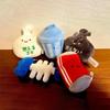 Garbage Can Series Gashapon Toys Non Combustible Garbage Banana Peels Fish Bones Lovely Figure Model Pendant Toys