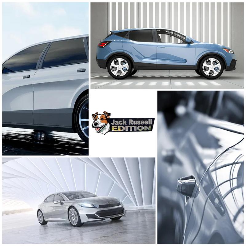 Dog Cart Emblem Car 3D Dog Edition Acrylic Car Badges Stickers Automotive Badge Decals And Stickers Exterior Decoration