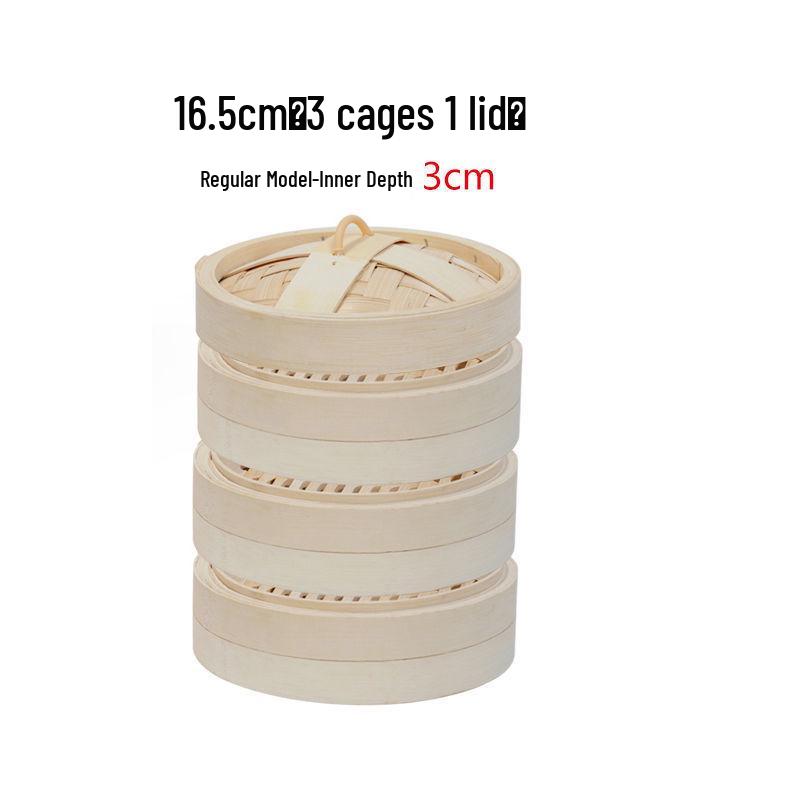 Multi-Layer Bamboo & Stainless Steel Steamer Set: Household & Commercial Use