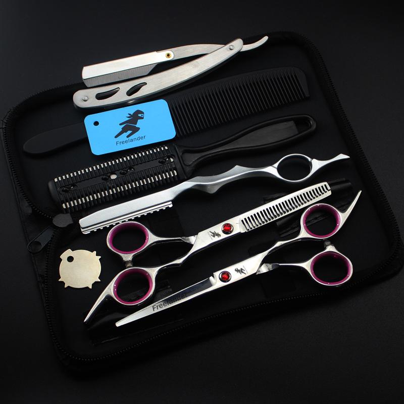 Slant Tail Gem Model, Hair Scissors, Flat Scissors, Tooth Scissors, Thin Scissors, Set.