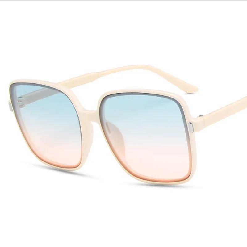 Designer Square Sunglasses Woman Retro Vintage Gradient Sun Glasses Female Clear Lens Hombre