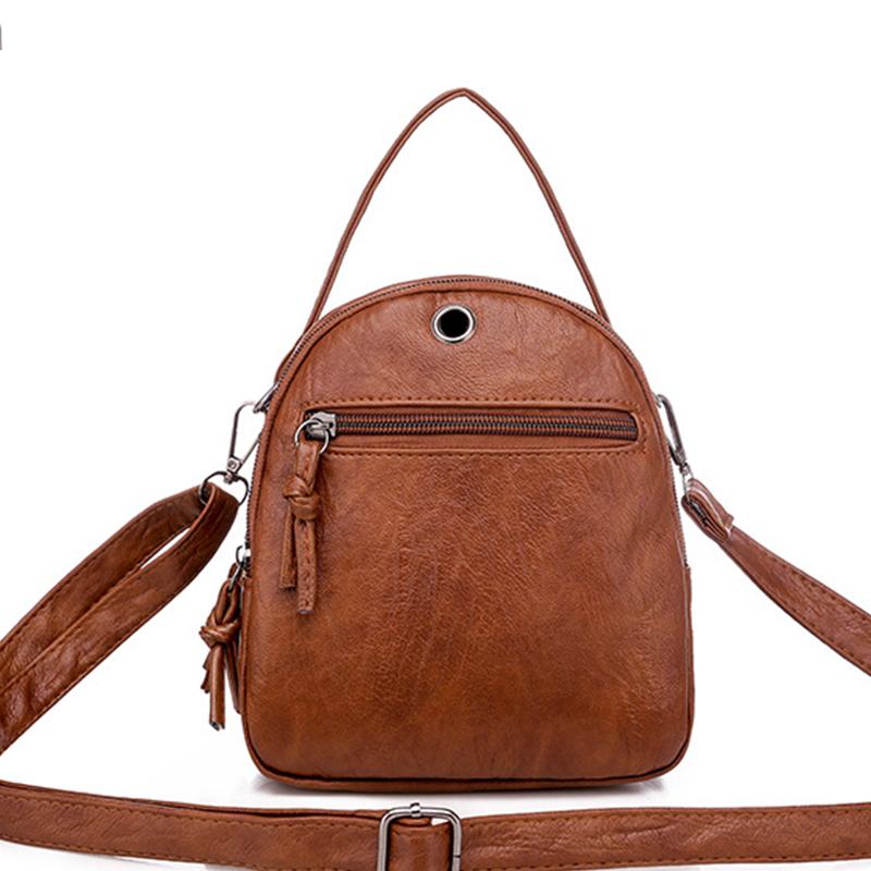 Multi-Functial Soft PU Leather Small Shoulder Bag For Women Vintage Fashi Crossbody Bag Female Purse Cell phe Handbag