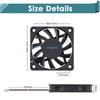 Gdstime 60MM Fan 24V 12V 5V Cooler 60x60x10MM Axial Cooling Fan 6010 Dual Ball Brushless Dupont USB Fan for PC Case CPU Cooling