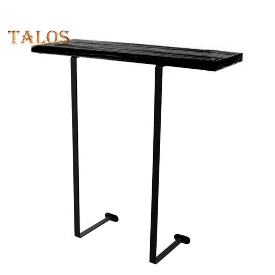 

Настенный держатель для полотенец с деревянной полкой, прочный, несущий, простой в установке, многофункциональный держатель для хранения полотенец в ванной комнате чёрный