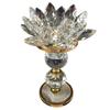 High Pillar Crystal Lotus Candlestick, Butter Lamp Holder, Interior Decoration, Used for Buddha Lamps, Prayers, Buddha Utensils
