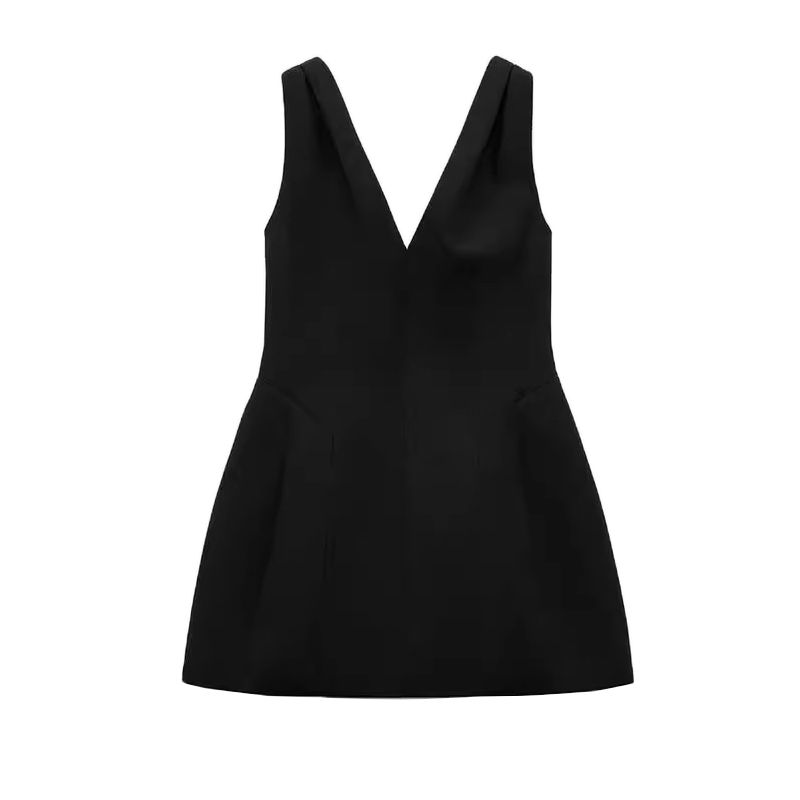 Spring New Women's Clothing French Style Socialite Style Loose Balloon Short Midi Skirt Dress 2065797