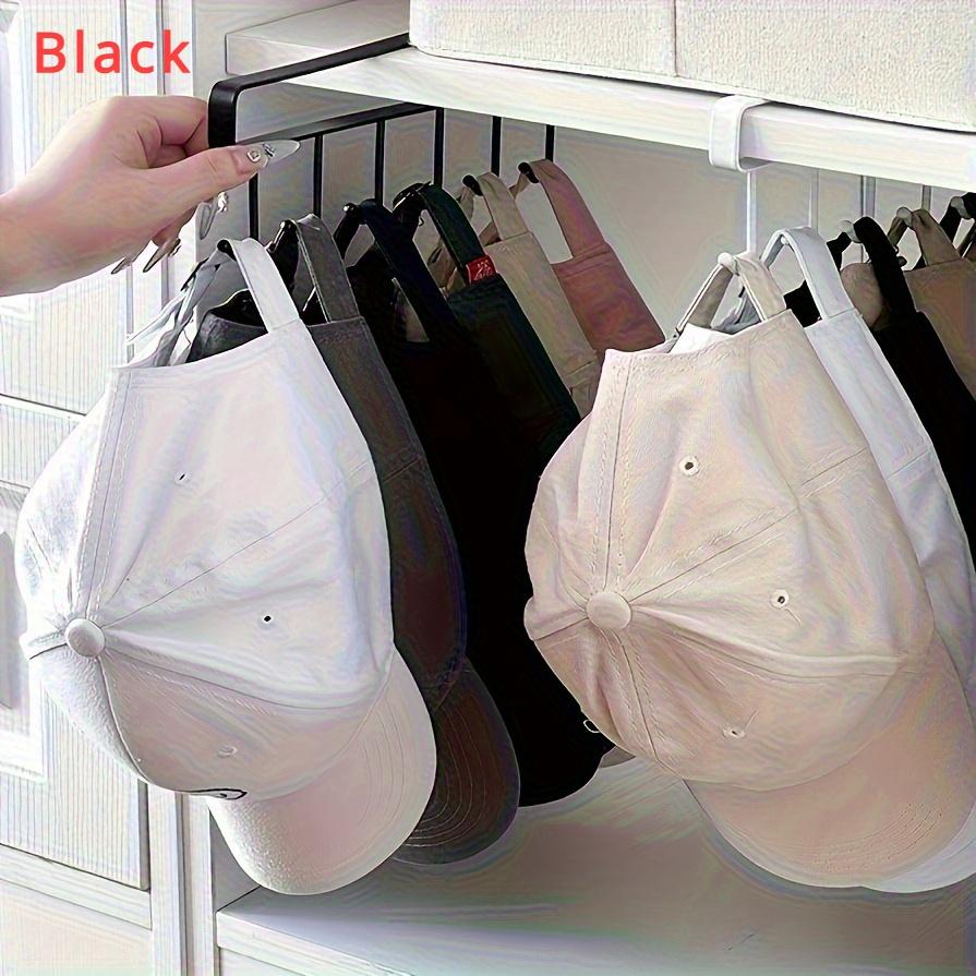 Multi-functional Iron Hat Storage Hanger 6 Hooks Wall Door Mounted Portable Wardrobe Organizer Holder чёрный 1840₽