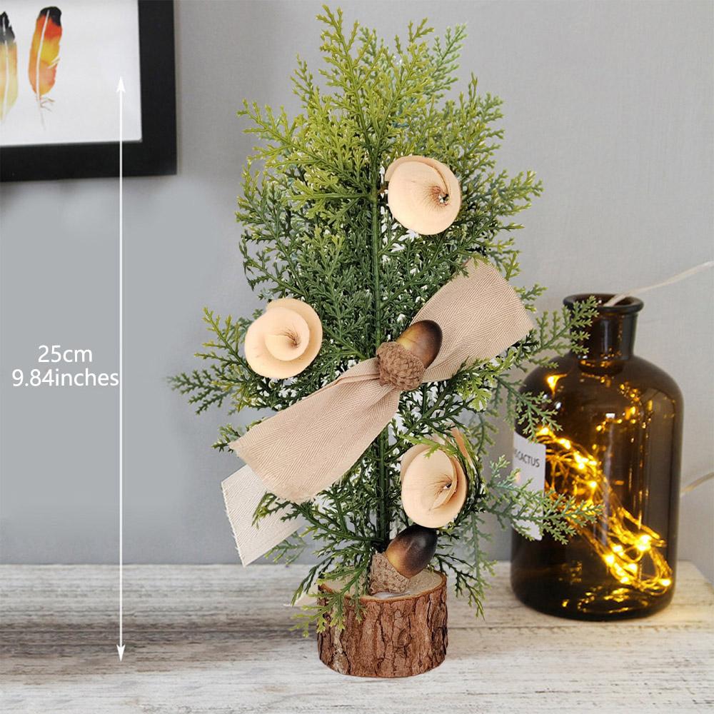 

Mini Artificial Christmas Tree, 9.8in Christmas Ornaments, Mini Christmas Pine Tree Ornaments, Xmas Gift for Party Decoration 25cm