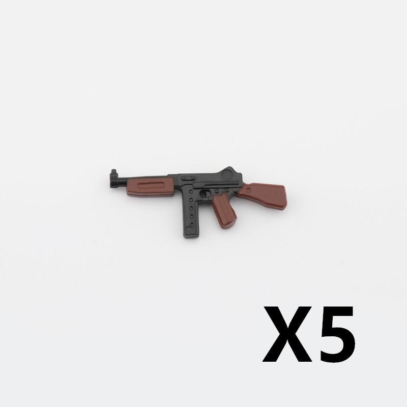5/10 WW2 Soldier Weapons Building Block Two-color Printing Machine Rifle Submachine Sniper Guns Military Accessories Block Bricks C238