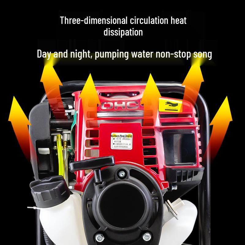 139cc/142cc Four-Stroke Gasoline Engine: Self-Priming, Energy-Saving, Compact, Portable Water Pump for Irrigation