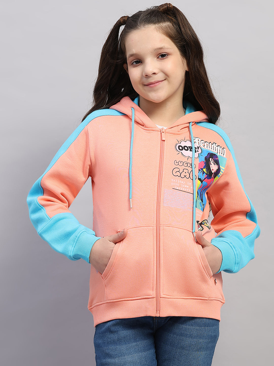 Monte Carlo Girl Regular Fit Peach Sweatshirt 4-5 Years персиковый