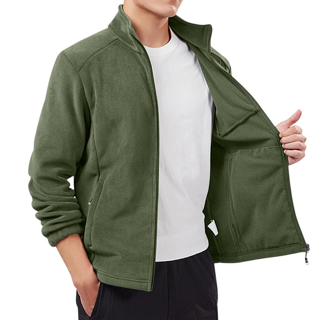 Men's Winter Casual Zipper Pocket Long-Sleeve Jacket