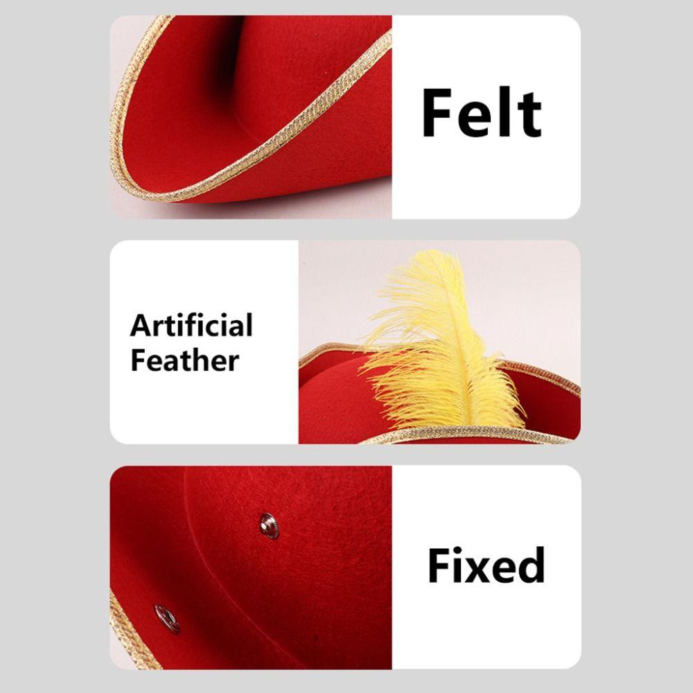 Retro Cosplay Pirate Hat Jack Hat Adult Tricorn Hat Casual Western Cowboy Hat Costume Accessories
