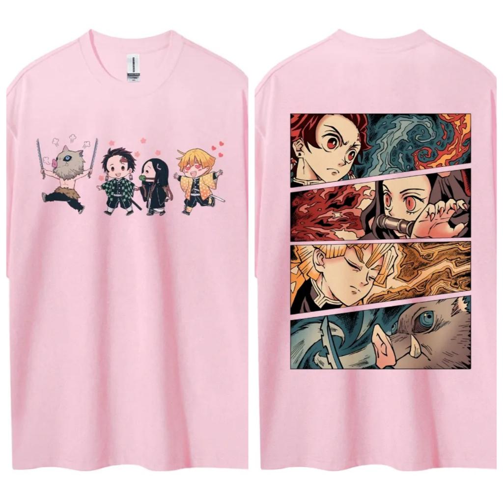 Demon Slayer Japanese Hot-blooded Anime Classic Characters Sports Casual Short-sleeved Comfortable Half-sleeved Popular Top