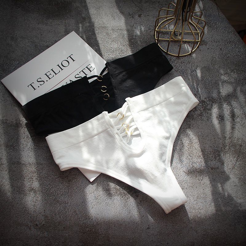 Women Low-Waist Underpants G-String Solid Underwear Knickers132