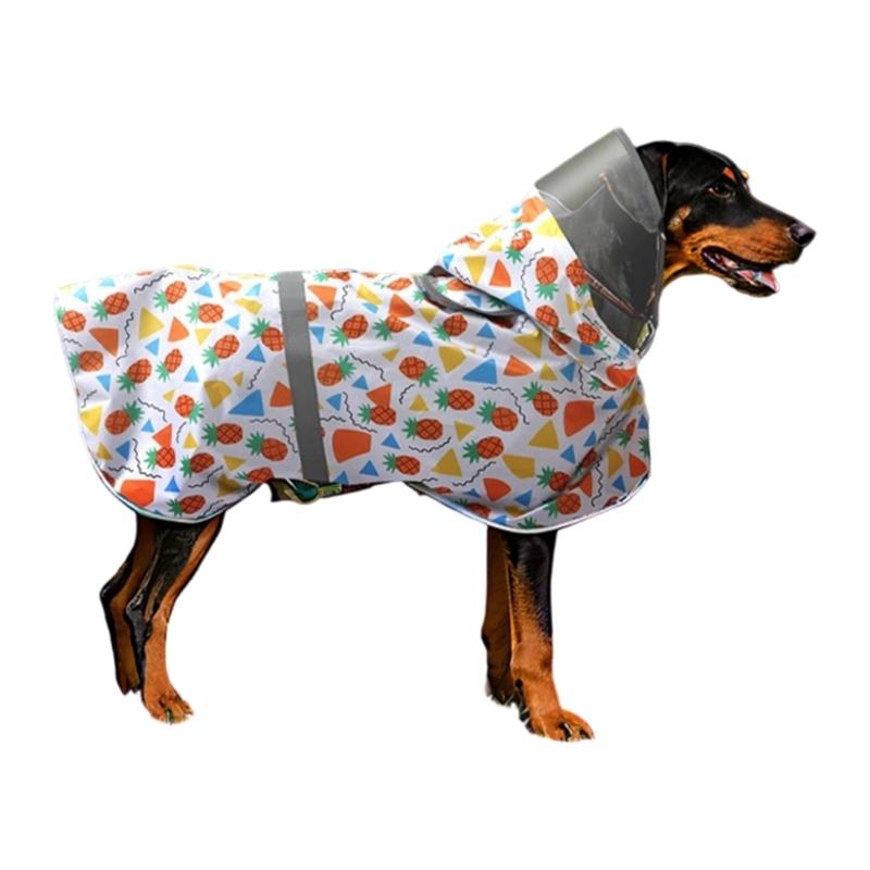 Dog Waterproof Raincoat Ponchos Coat 6 Size to Choose Adjustable Pet Rain Coat Rainwear Walks and Outings