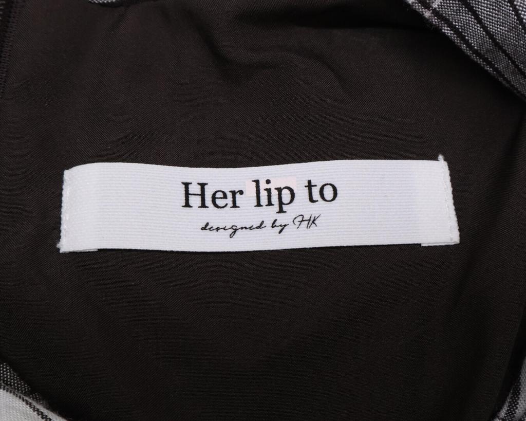 Her lip to 1243305079 Chelsea Checked Tie Dress dress 1 Brown x whiteUsed