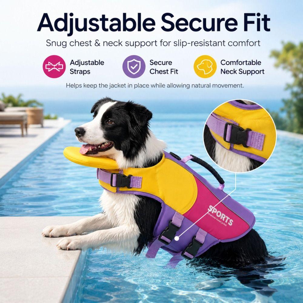Breathable Dog Life Jacket Tear Resistant Dog Buoyancy Vest Dog Swimming Vest Outdoor Water