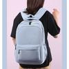 Student Color Solid Backpack With Arcshaped Straps Breathable Gift Schoolbag
