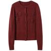 Sancai New Chinese-Style Floral Crochet Knit Cardigan