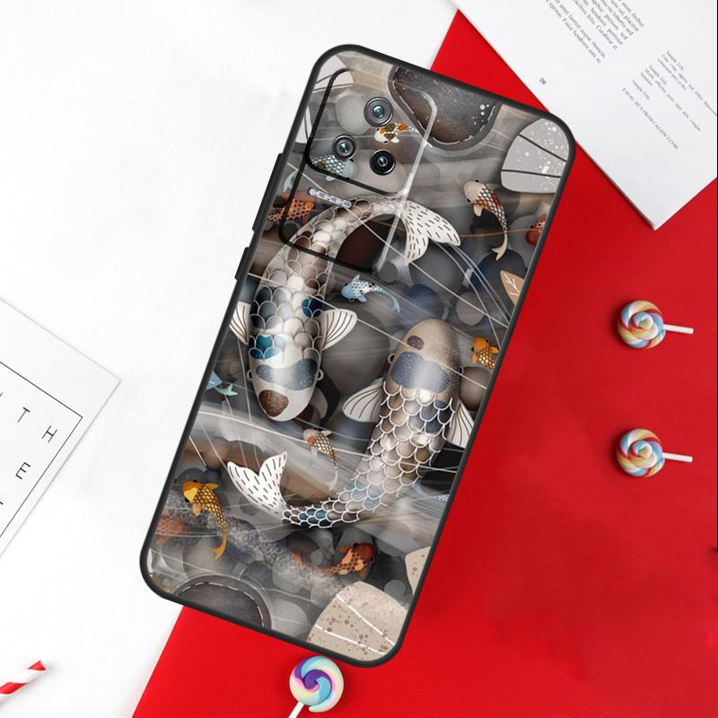 Koi Carp Fish Yin Yang Cover For Xiaomi 13T 11T 12T 14T Pro 13 14 15 Ultra POCO X7 Pro X3 X5 X6 F5 F6 M6 Pro Case