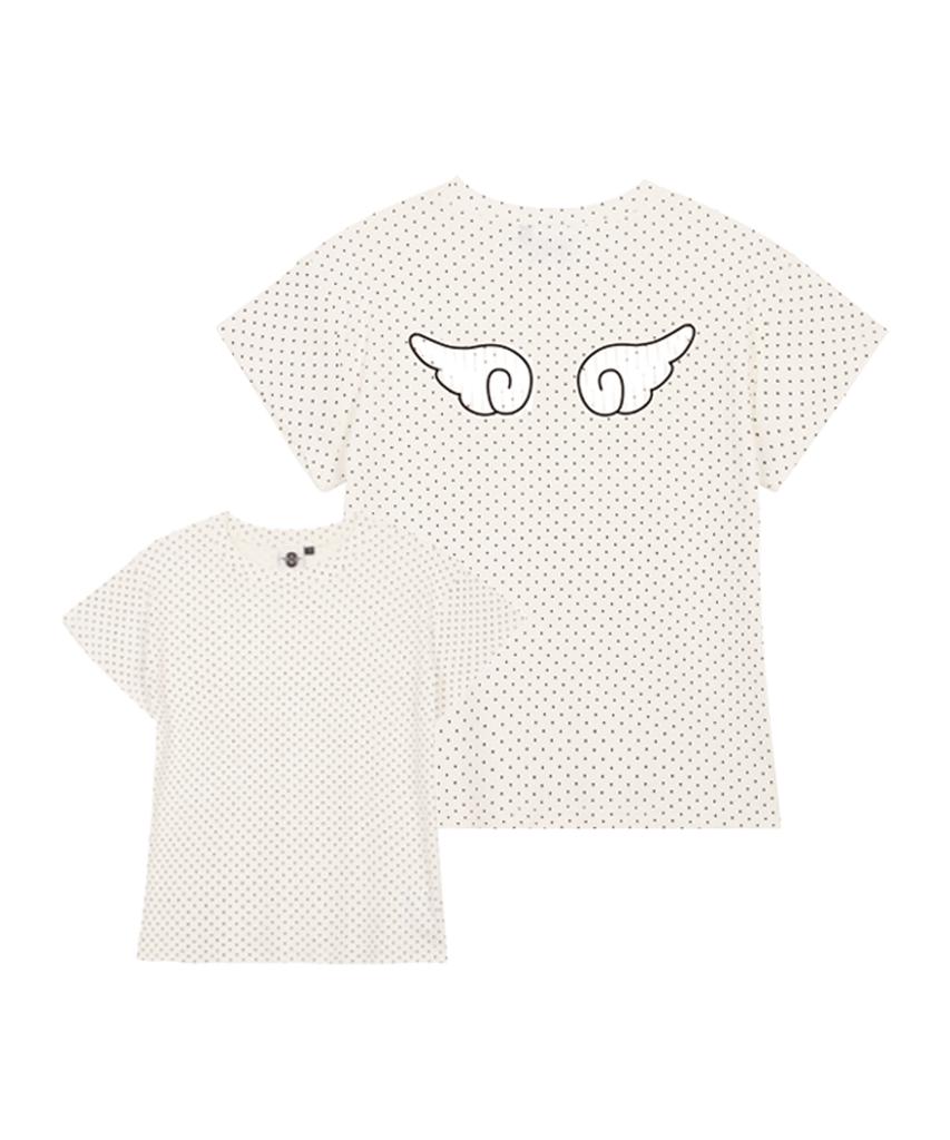 PRIMATE Dot Mini Wings Women'S Polka Dot Short Sleeve T-Shirt 3 Colors