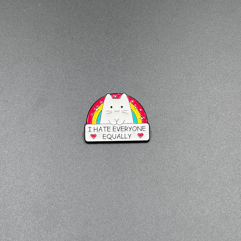 Japanese Cartoon Cat Couple Metal Brooch for DIY Clothing, Shoes, and Bags 30x28mm