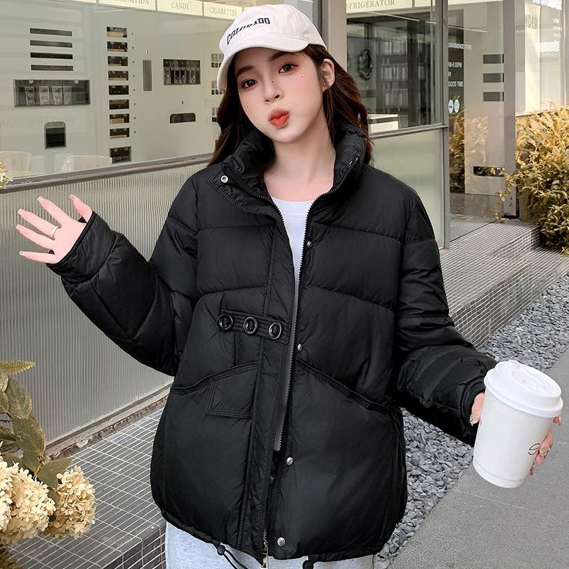 Small down cotton jacket short three-button bread jacket casual jacket stand-up collar down cotton jacket batch
