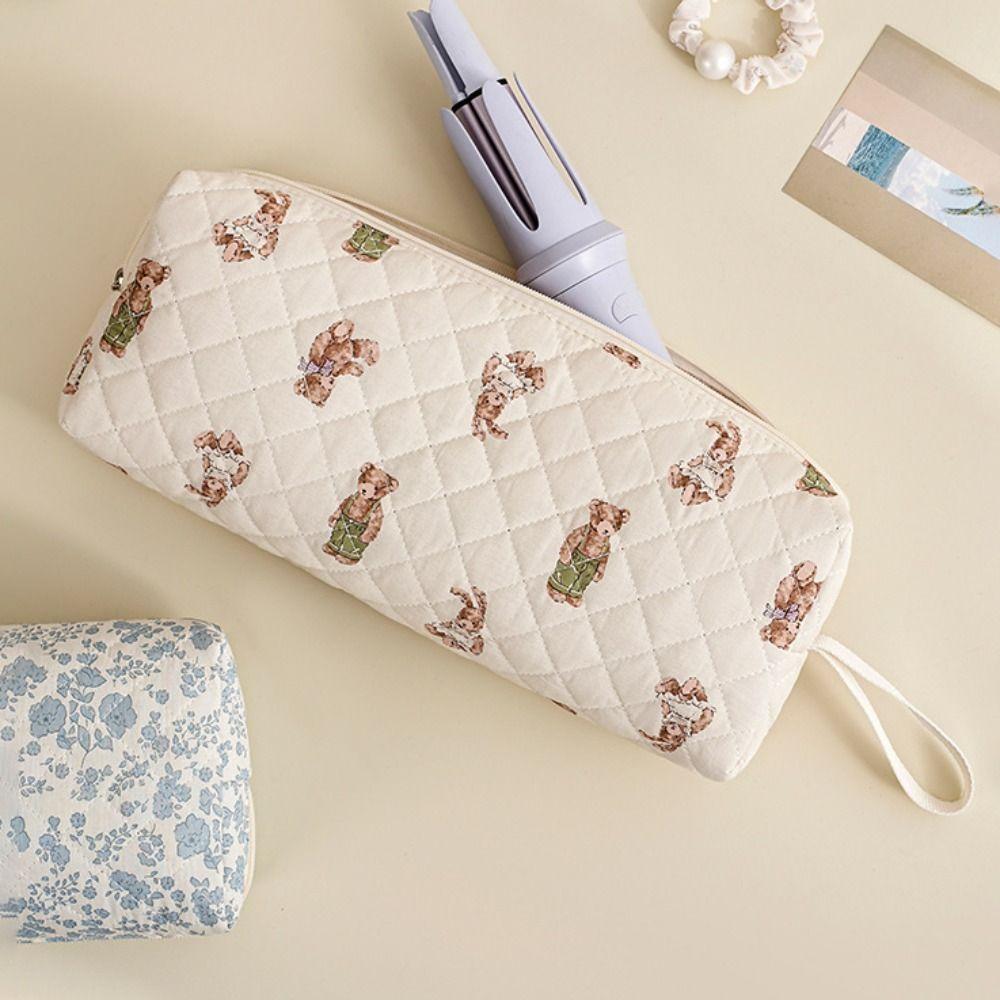 Quilting Cotton Hair Dryer Storage Bag with Handle Dustproof Curler Storage Bag Portable Large Capacity Hair Dryer Carrying Case